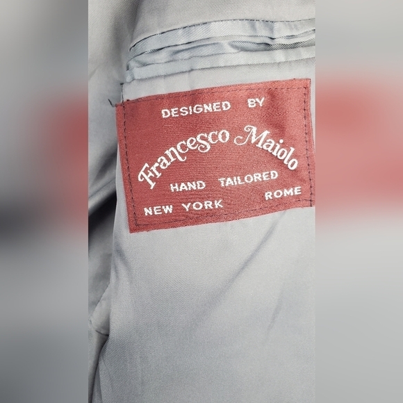 Designed by Francesco Maiolo Men’s coat, 100%Pure wool  made in Costarica Size L - Picture 10 of 13